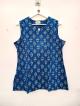 Indigo Hand Block Print Cotton Top