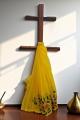 Yellow Handpainted Kota Cotton Saree