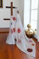 White Applique Kota Cotton Saree