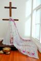 White Embroidery Kota Cotton Saree