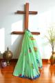 Light Green Handpainted Cotton Saree