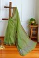 Green Stripe Cotton Saree