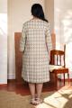 GreyGrid Handblock Cotton Flared Dress