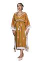 Brown Chikankari Cotton Kaftan