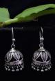 Oxidised Silver Filigree Teeny Awry Jhumki