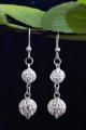 Duo Ball Silver Filigree Earrings
