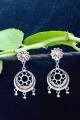 Perky Floral Silver Filigree Stud Earrings